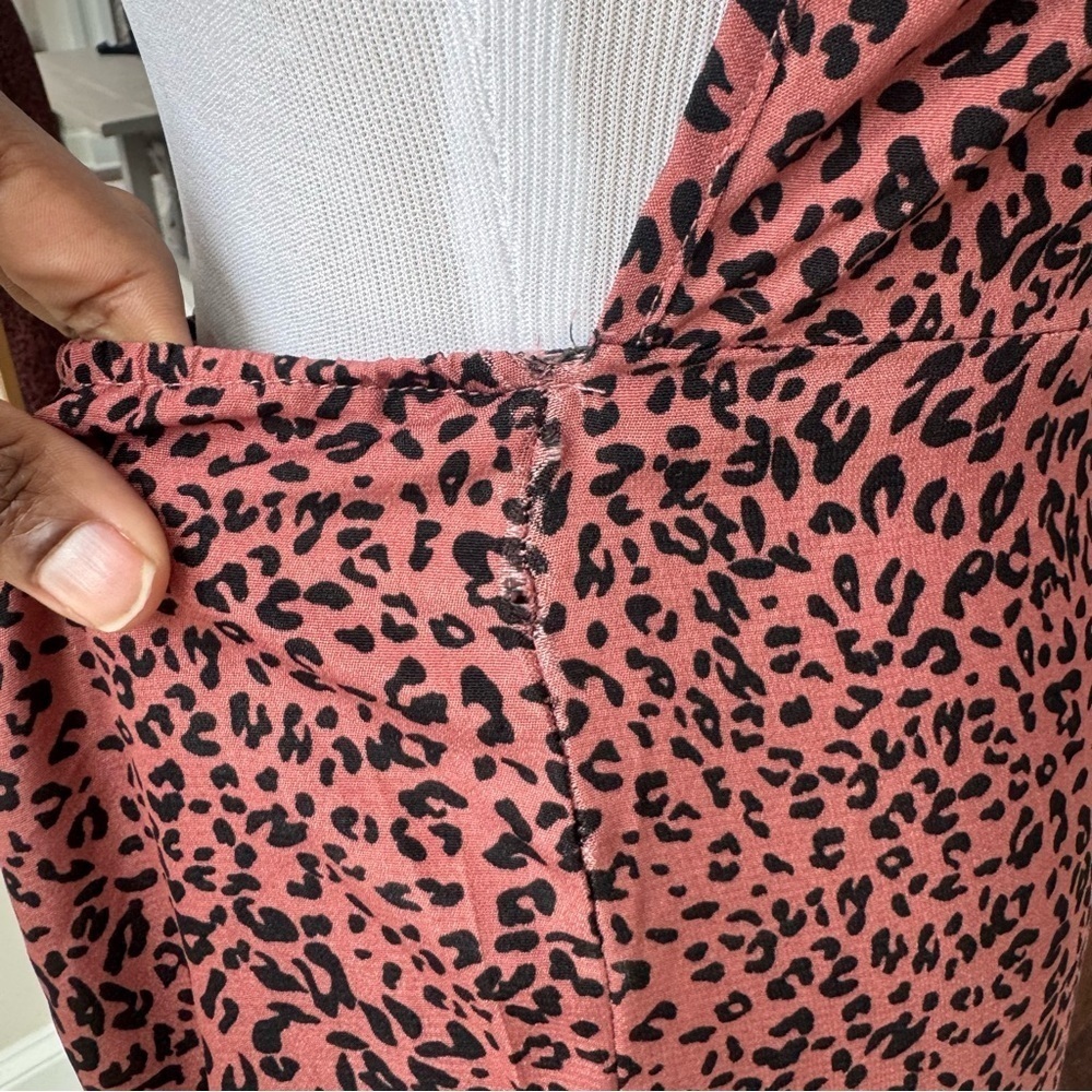 Leopard Print Halter Jumpsuit - Pink - Picture 5 of 5